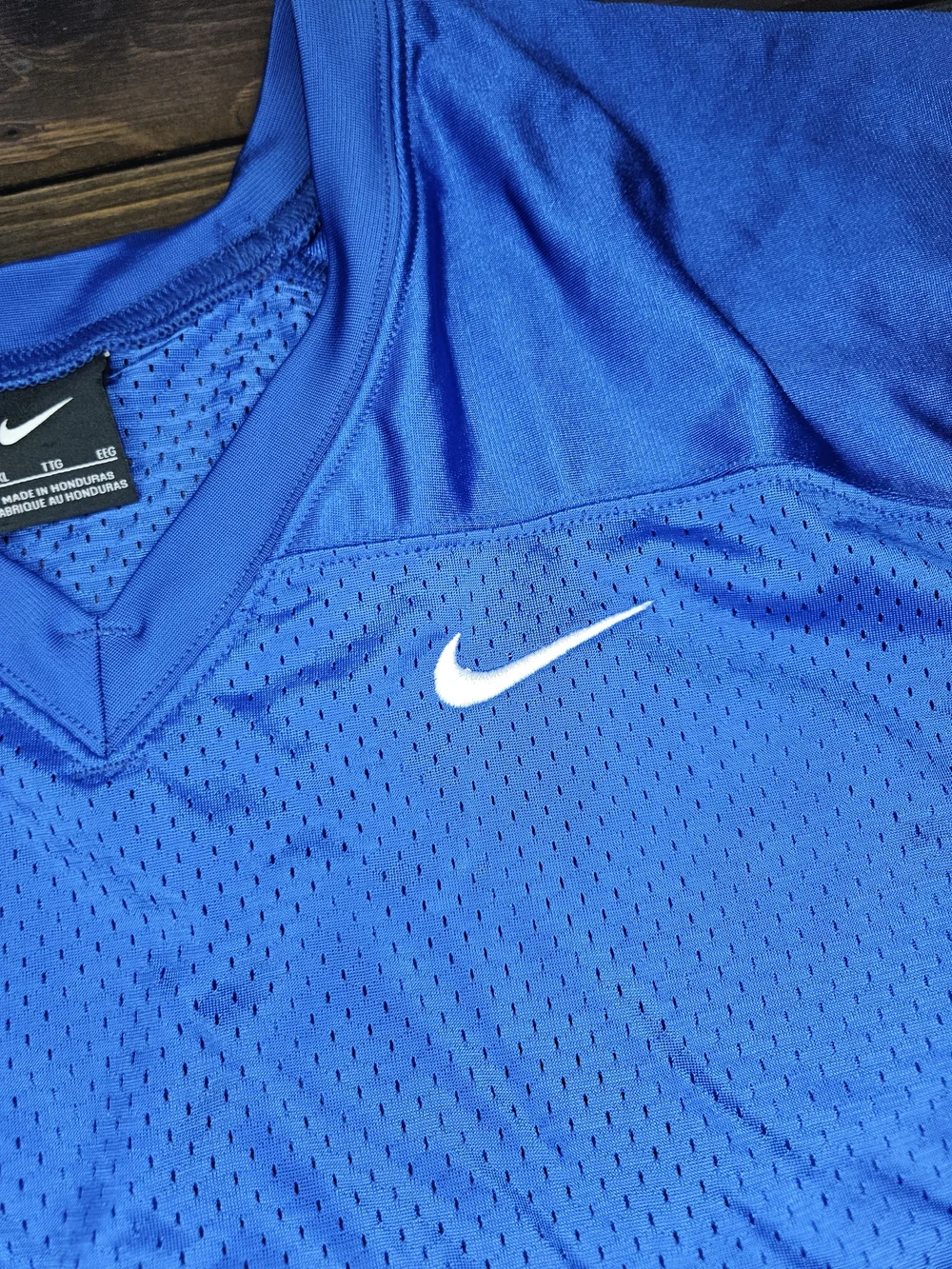 Nike Blue Athletic Mesh Jersey - 2XL